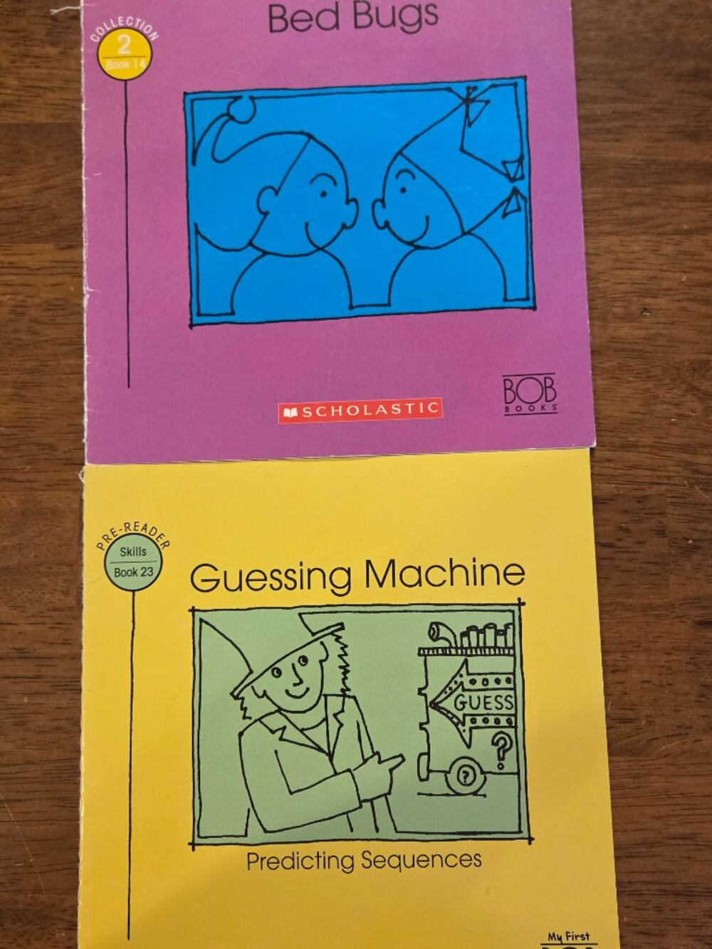 Bob Books Set 2 Advancing Beginners Paperback Lot - Bed Bugs & Guessing Machine